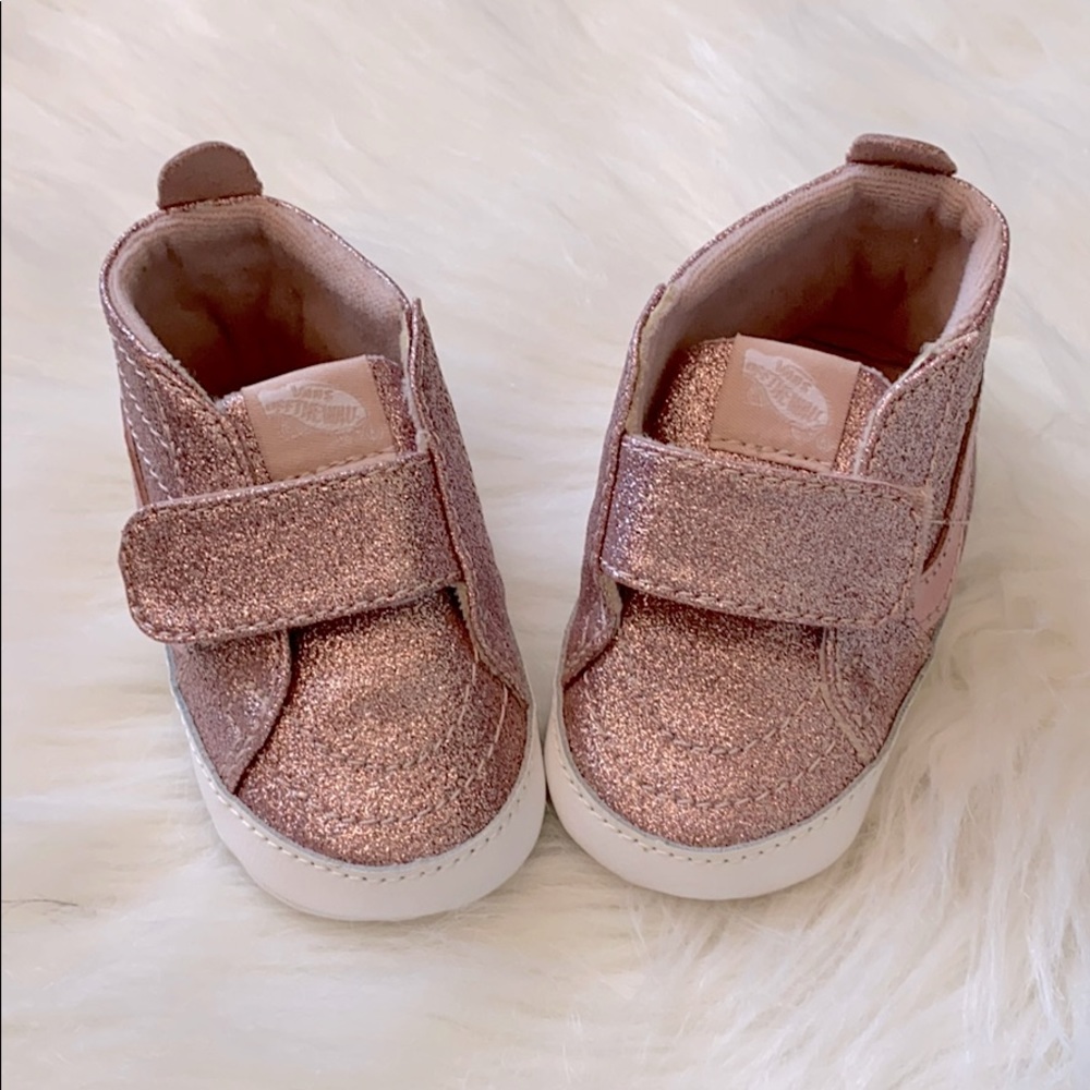 Pink Glitter Vans for Baby Girl 💖